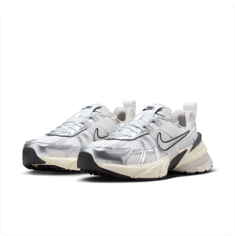 Nike V2K Run – White/Metallic Silver/Sail (Women's)
