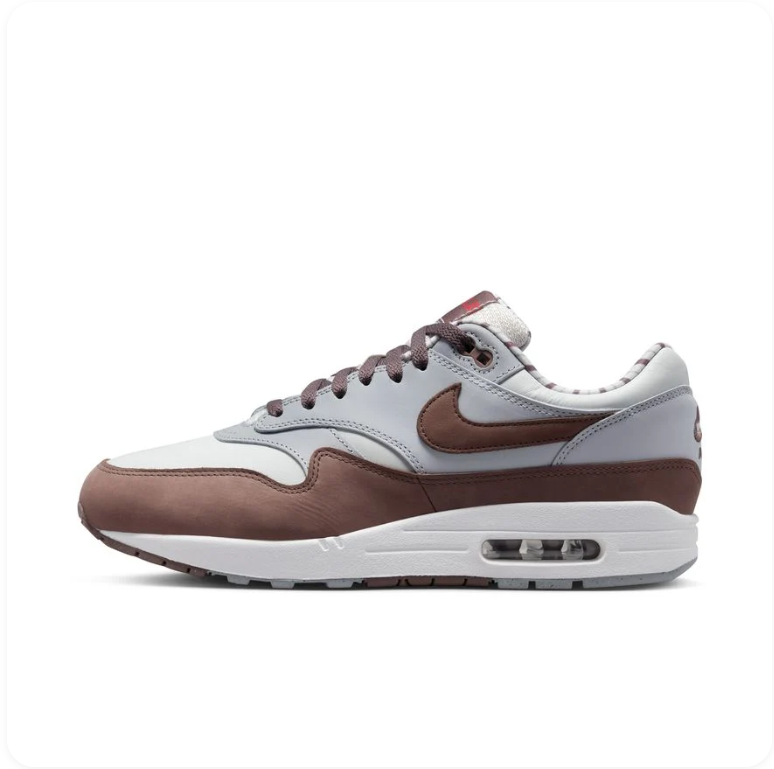 Nike Air Max 1 – Ironstone/Chocolate Brown/University Red