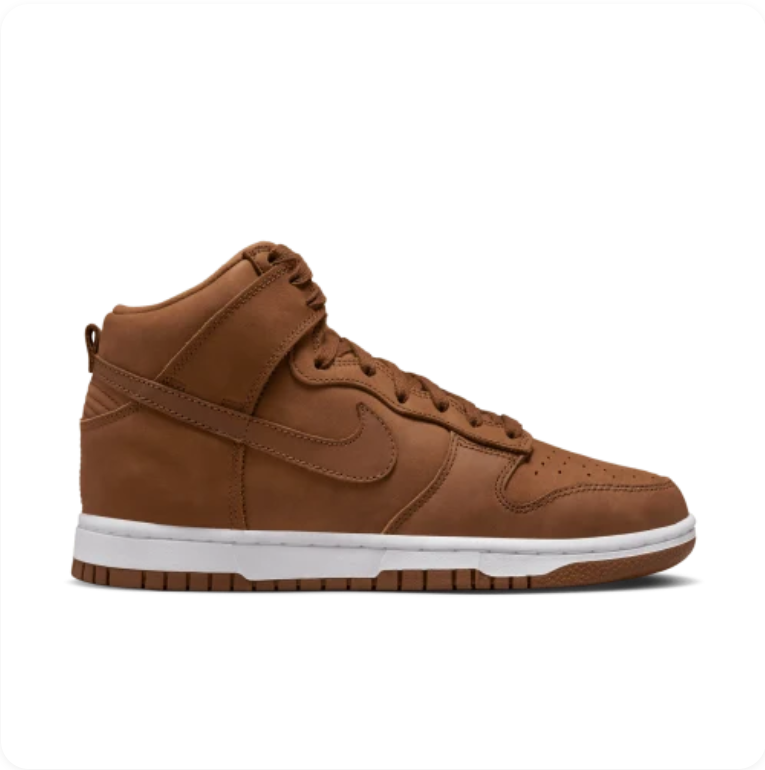 Nike Dunk High – Pecan/White (Premium Leather)