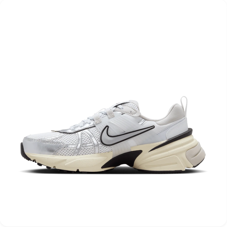 Nike V2K Run – White/Metallic Silver/Sail (Women's)