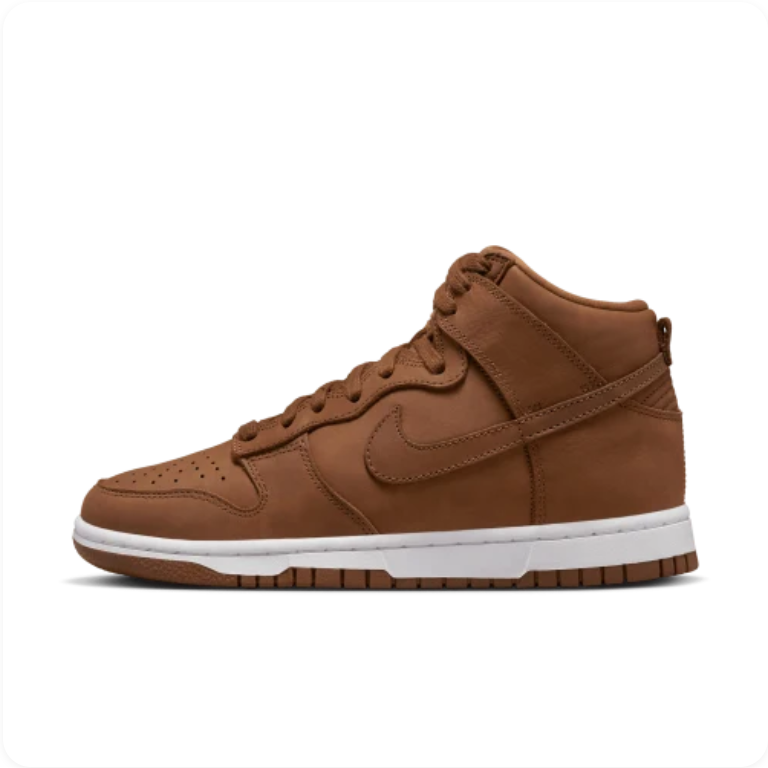 Nike Dunk High – Pecan/White (Premium Leather)