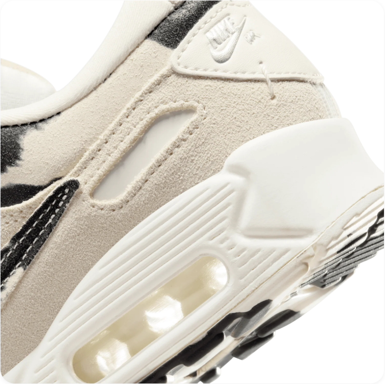 Nike Air Max 90 Futura – Sail/Black Cow Print (Women's)