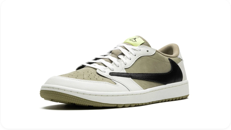 Air Jordan 1 Low Golf – Neutral Olive/White/Black/Volt