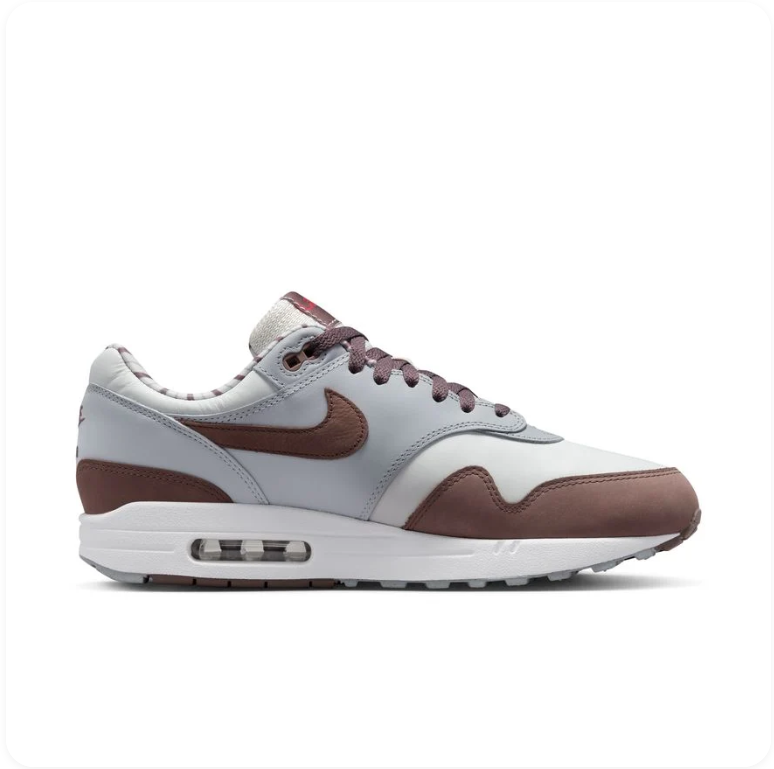 Nike Air Max 1 – Ironstone/Chocolate Brown/University Red