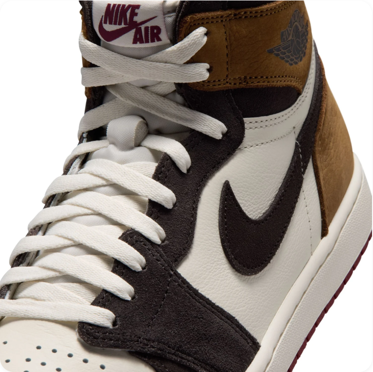 Air Jordan 1 Retro High OG – Dark Mocha/White/Wheat/Team Red