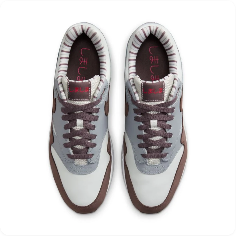 Nike Air Max 1 – Ironstone/Chocolate Brown/University Red