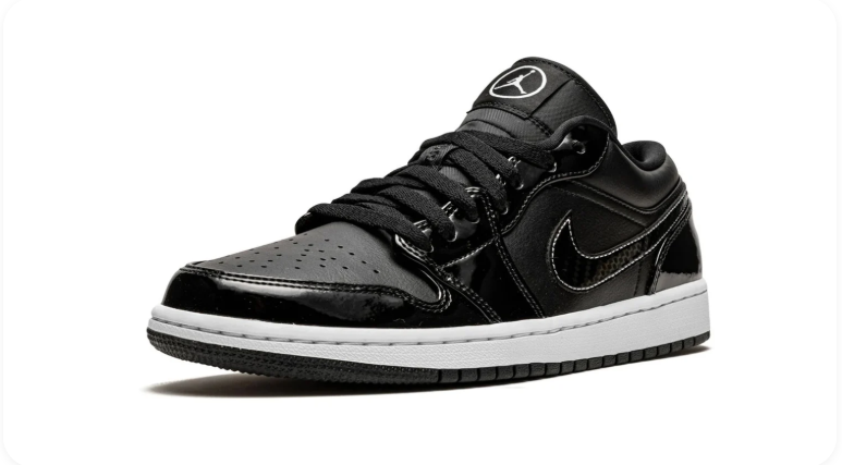 Air Jordan 1 Low SE – Black Patent Leather/White