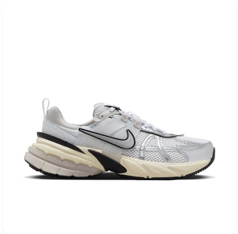 Nike V2K Run – White/Metallic Silver/Sail (Women's)