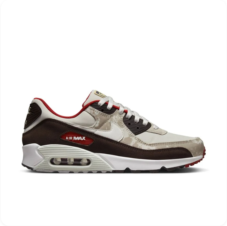 Nike Air Max 90 – Sail/Dark Chocolate/University Red