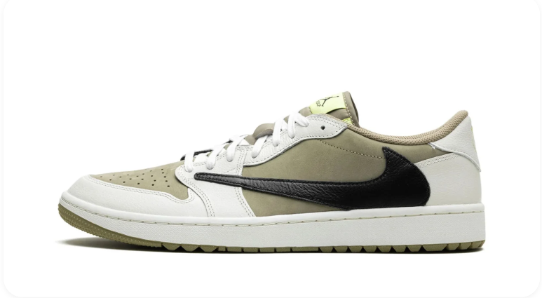Air Jordan 1 Low Golf – Neutral Olive/White/Black/Volt
