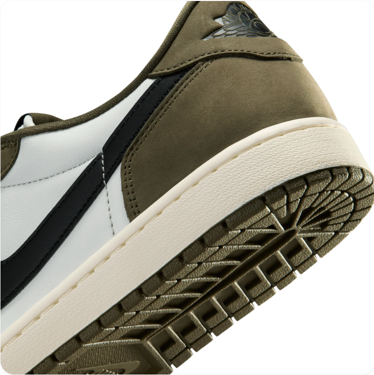 Air Jordan 1 Retro Low OG – Medium Olive/Black/Sail