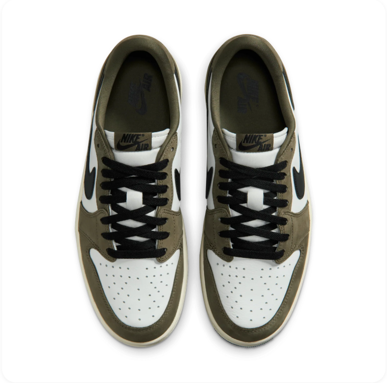 Air Jordan 1 Retro Low OG – Medium Olive/Black/Sail