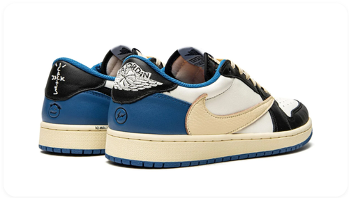 Air Jordan 1 Low x Travis Scott – Sail/Black/Military Blue