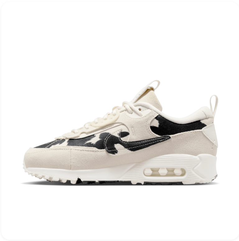 Nike Air Max 90 Futura – Sail/Black Cow Print (Women's)