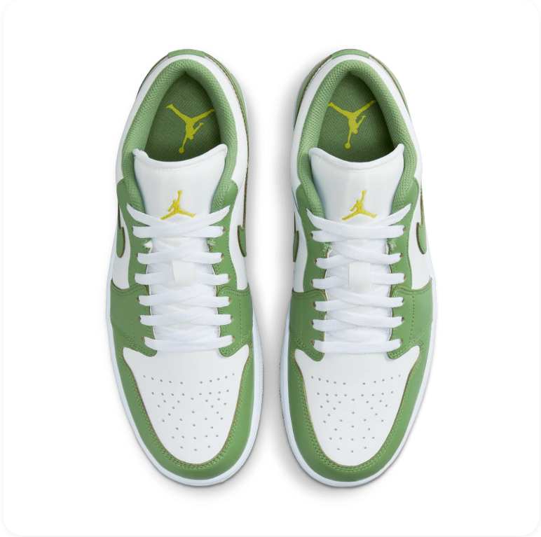 Air Jordan 1 Low – White/Chlorophyll
