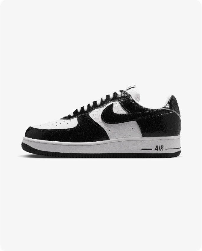 Nike Air Force 1 '07 – White/Black Crocodile Patent Leather