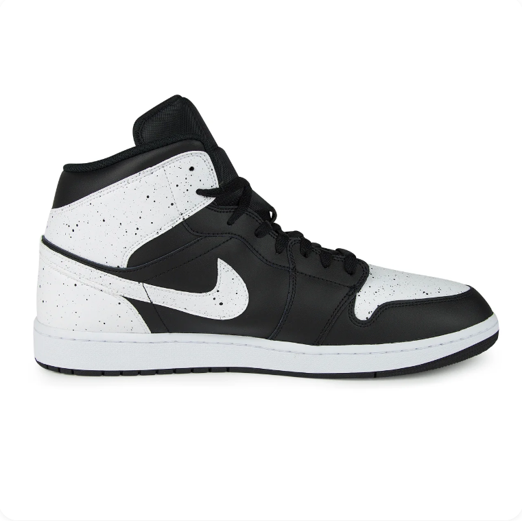 Air Jordan 1 Mid – Black/White Speckle