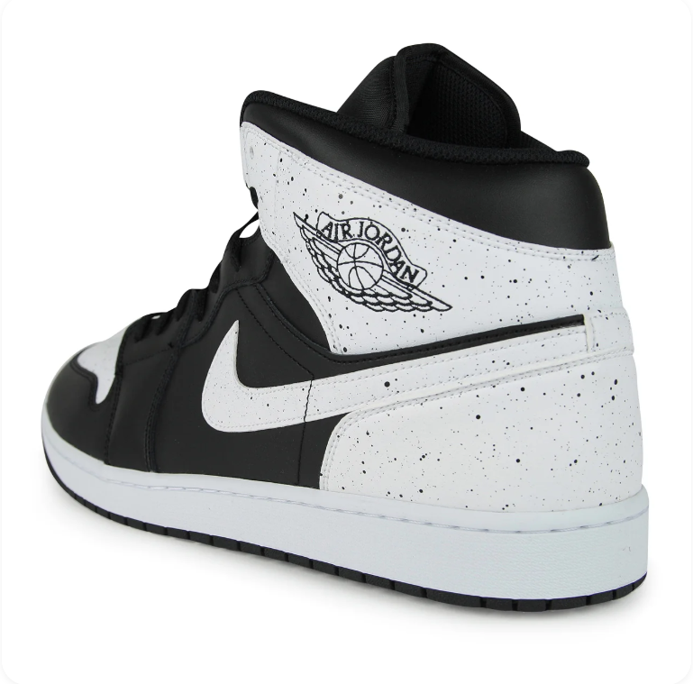 Air Jordan 1 Mid – Black/White Speckle