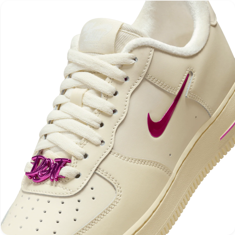 Nike Air Force 1 '07 – Sail/Laser Fuchsia Jewel Swoosh (Women's)