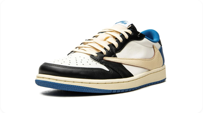 Air Jordan 1 Low x Travis Scott – Sail/Black/Military Blue