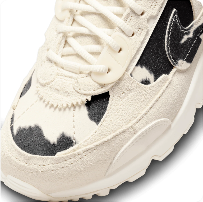 Nike Air Max 90 Futura – Sail/Black Cow Print (Women's)