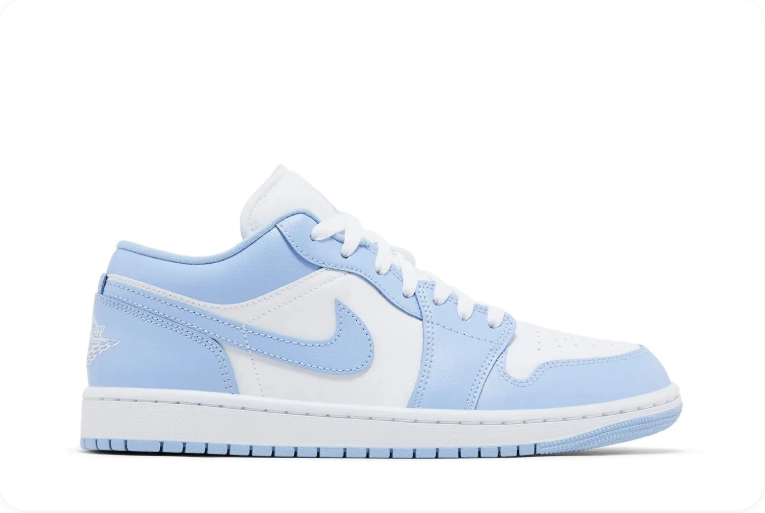 Air Jordan 1 Low – Ice Blue/White/Aluminum