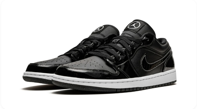Air Jordan 1 Low SE – Black Patent Leather/White