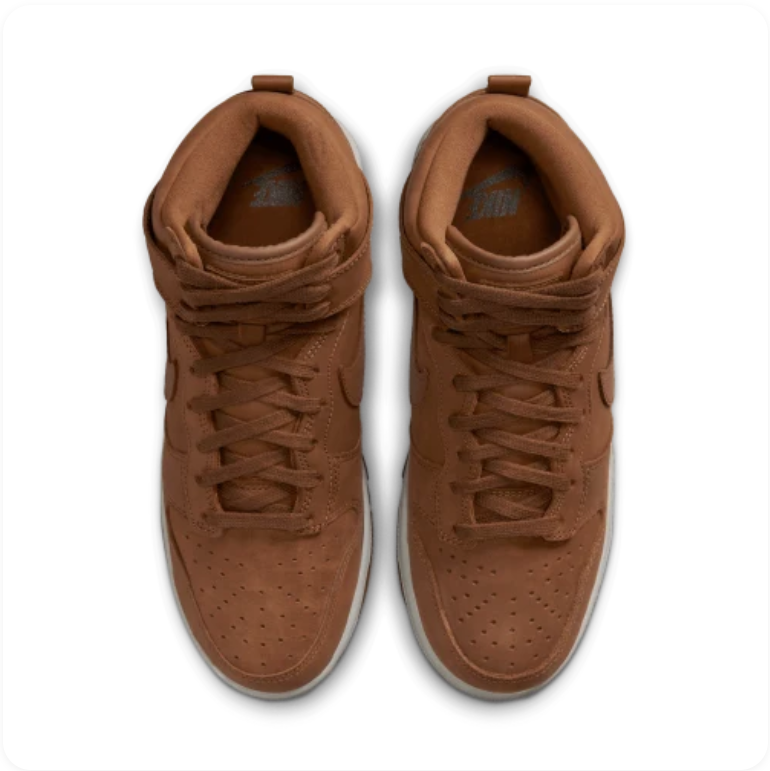 Nike Dunk High – Pecan/White (Premium Leather)