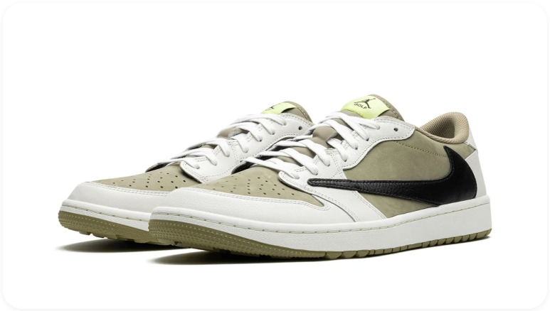 Air Jordan 1 Low Golf – Neutral Olive/White/Black/Volt