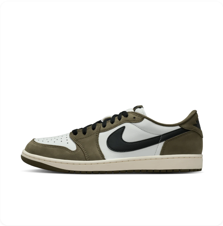 Air Jordan 1 Retro Low OG – Medium Olive/Black/Sail