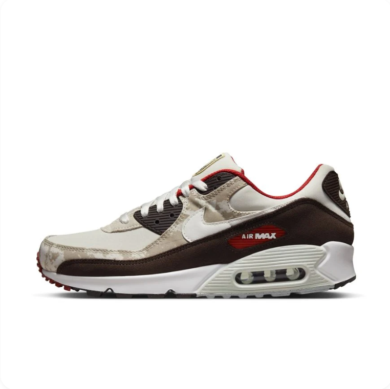 Nike Air Max 90 – Sail/Dark Chocolate/University Red