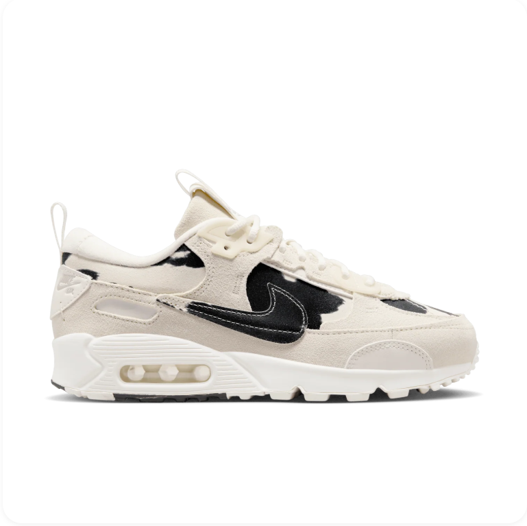 Nike Air Max 90 Futura – Sail/Black Cow Print (Women's)