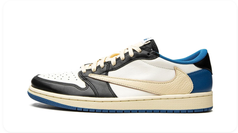 Air Jordan 1 Low x Travis Scott – Sail/Black/Military Blue