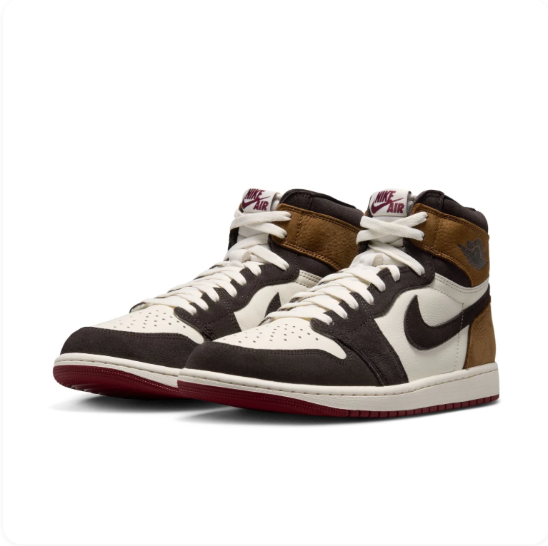 Air Jordan 1 Retro High OG – Dark Mocha/White/Wheat/Team Red